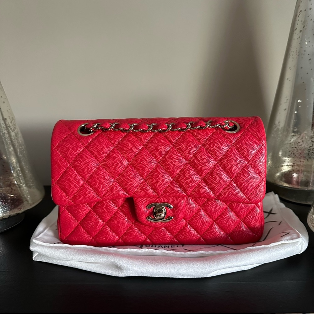 Chanel Small Red Caviar Classic Double Flap